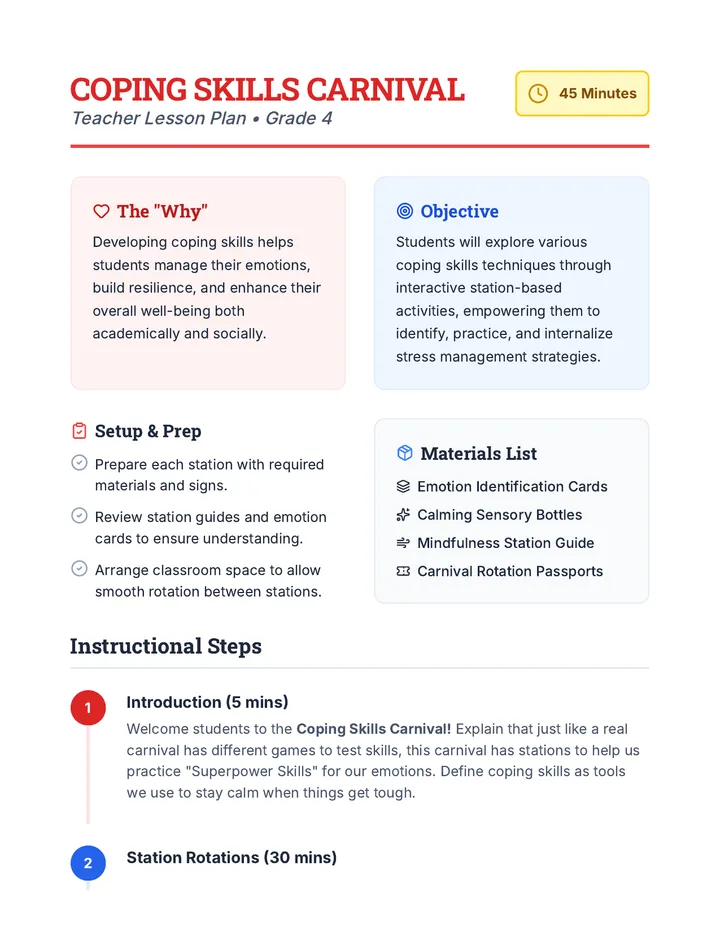 Carnival Lesson Plan