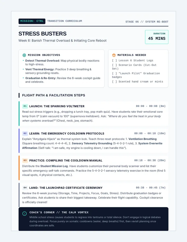 Stress Busters Facilitator Plan