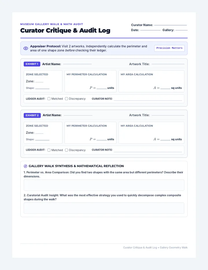 Curator Critique Worksheet