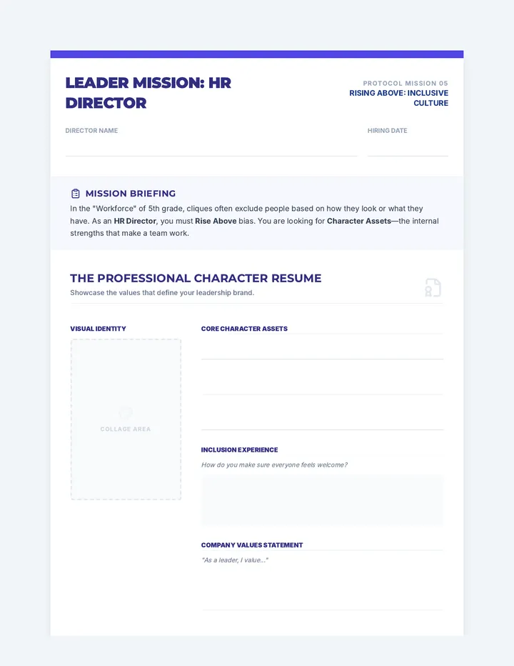 Rising Above HR Director Activity Sheet