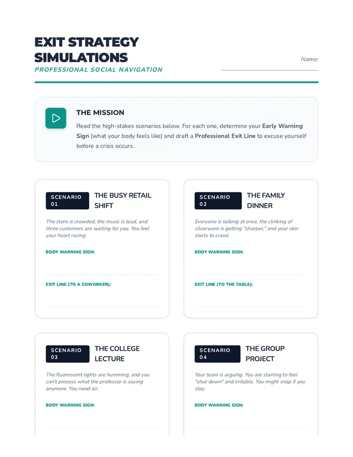 Exit Strategy Simulations Sheet