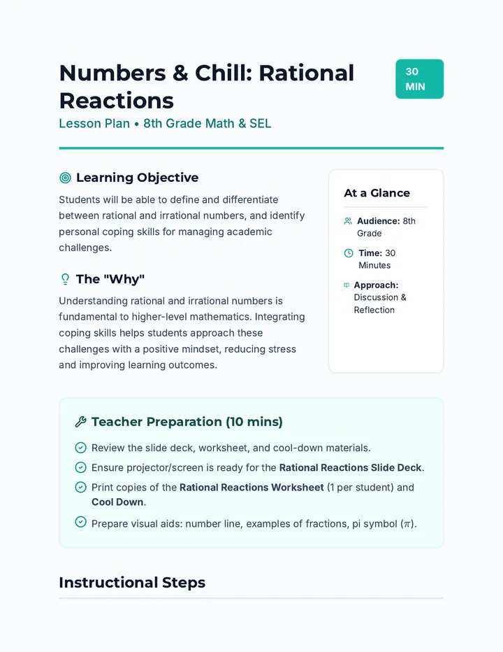 Rational Reactions Lesson Plan