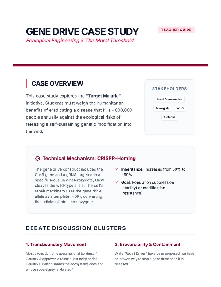 Gene Drive Case Study Notes