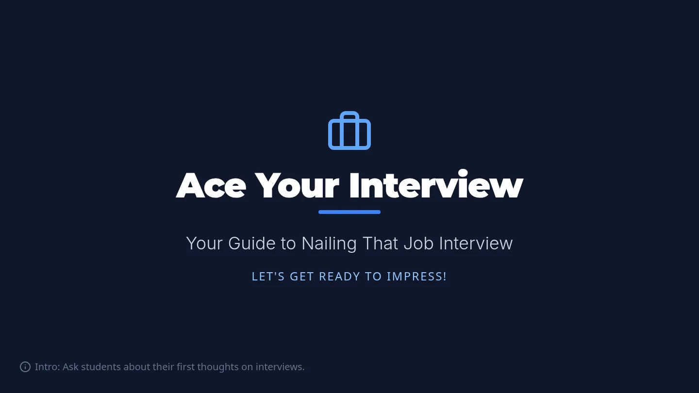 Ace Your Interview Slide Deck