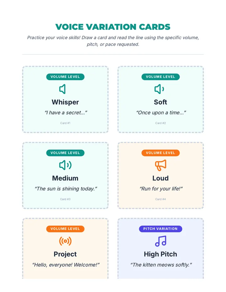 Voice Variation Cards Activity