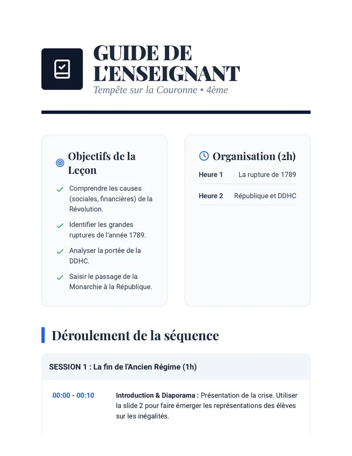 Guide Enseignant Révolutionnaire
