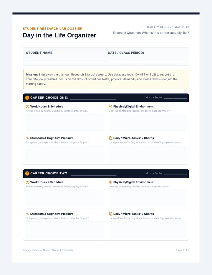 Day in the Life Organizer