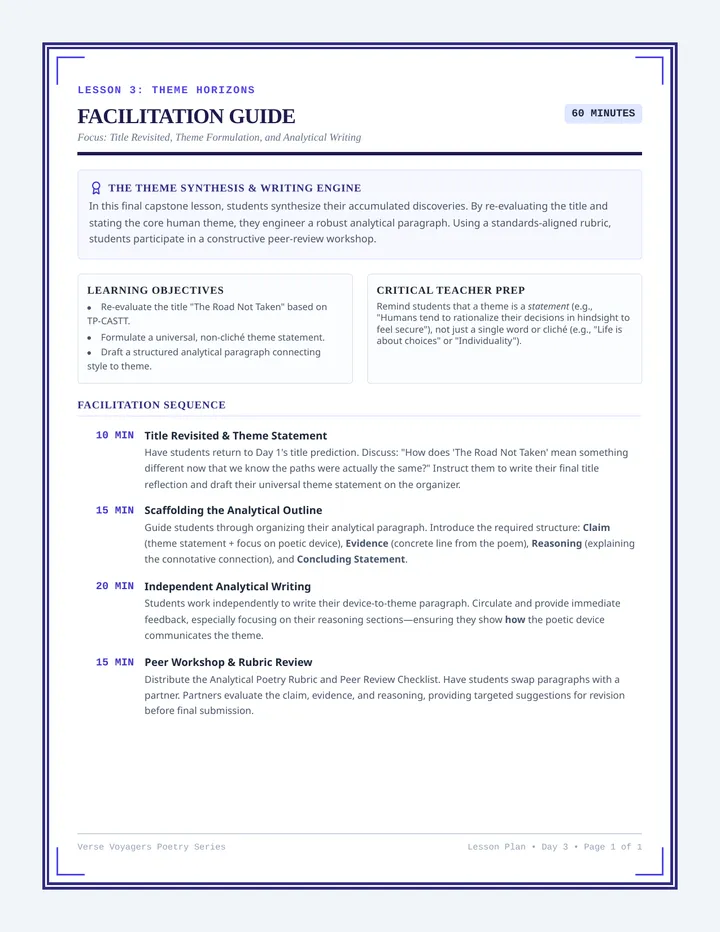Theme Horizons Lesson Plan