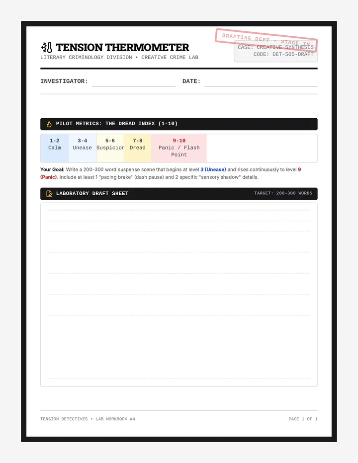 Tension Thermometer Worksheet