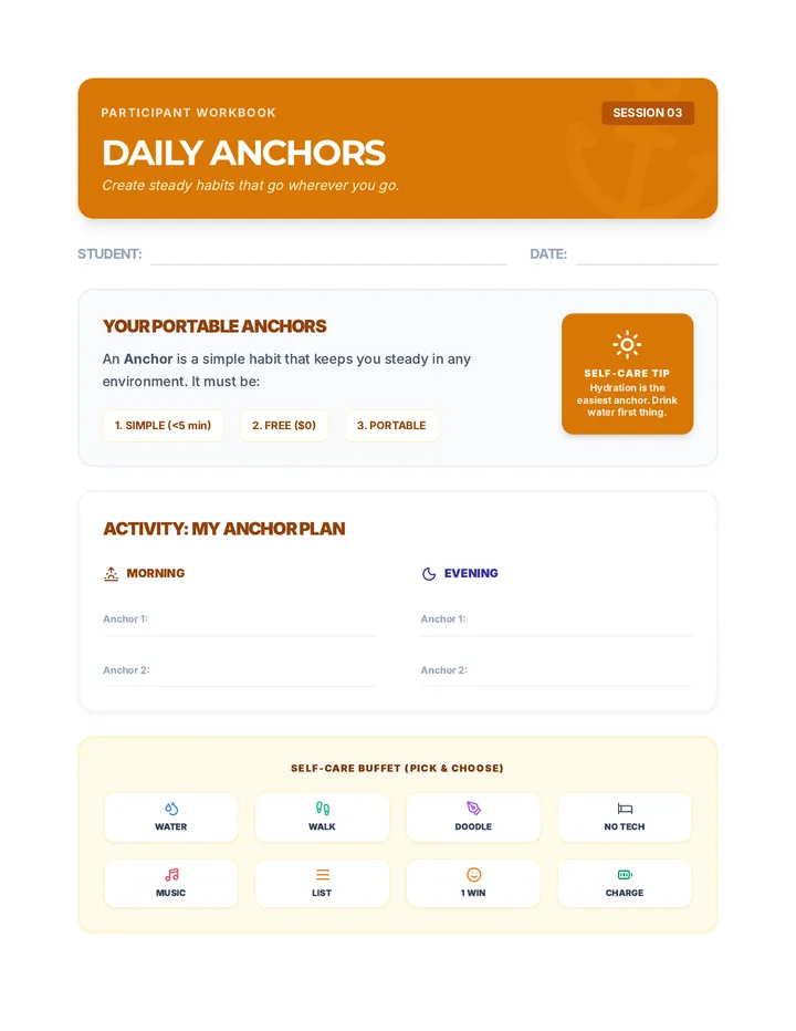 Daily Anchors Workbook