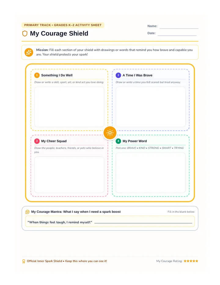 Courage Shield Activity