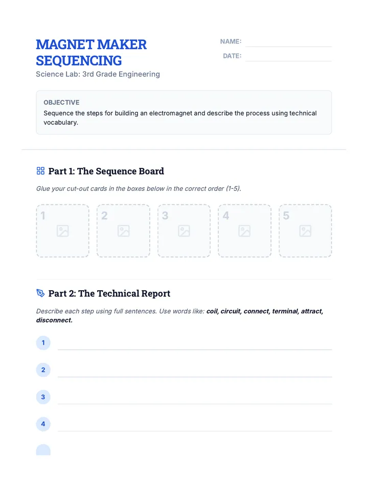 Magnet Maker Report Worksheet