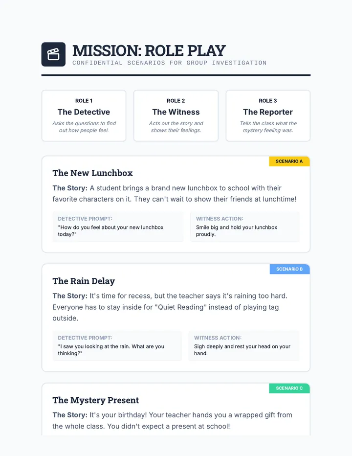 Role Play Mission Scenarios