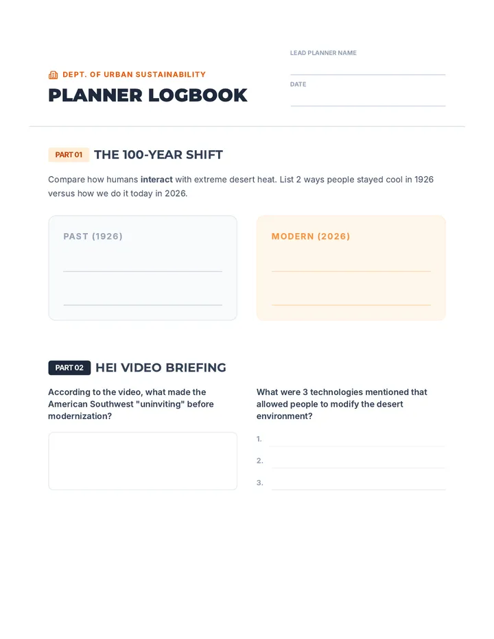 Planner Logbook Worksheet