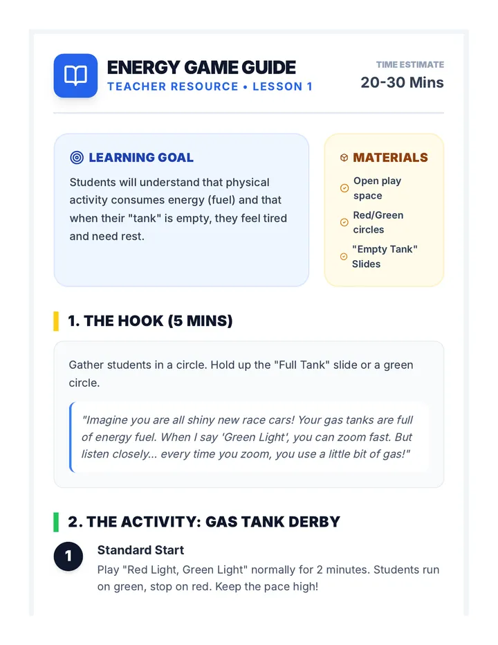 Empty Tank Teacher Guide