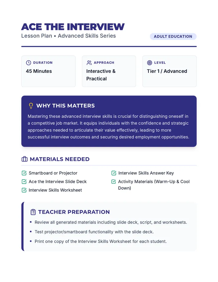 Ace the Interview • Lesson • Lenny.com