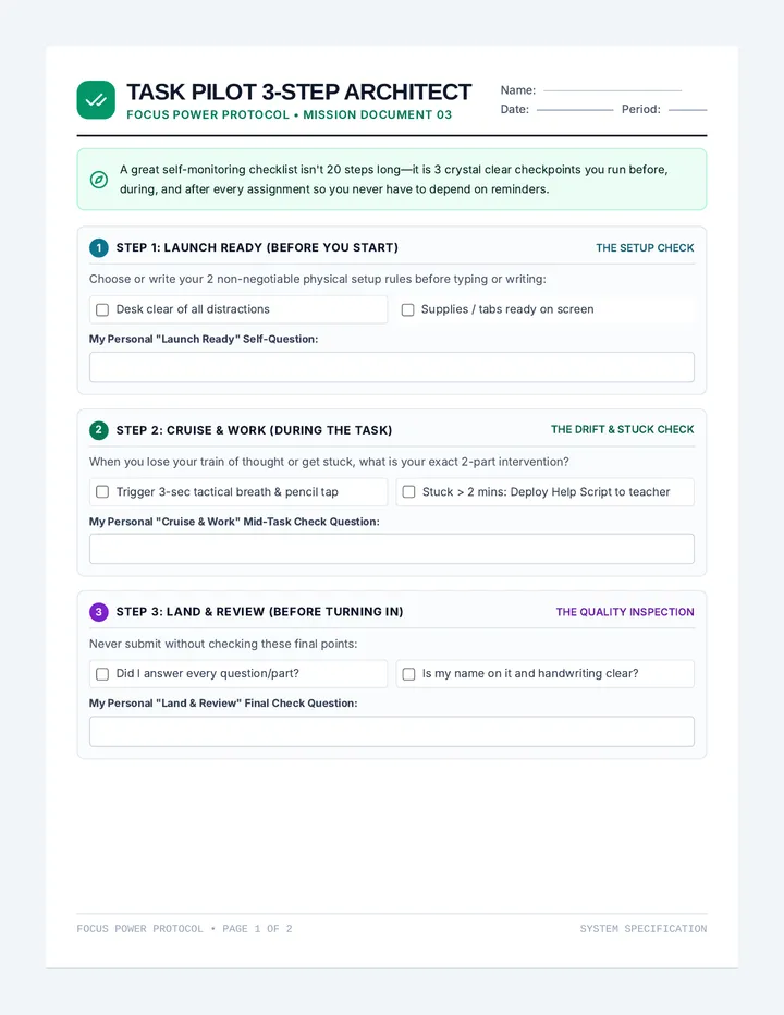 Task Pilot Worksheet