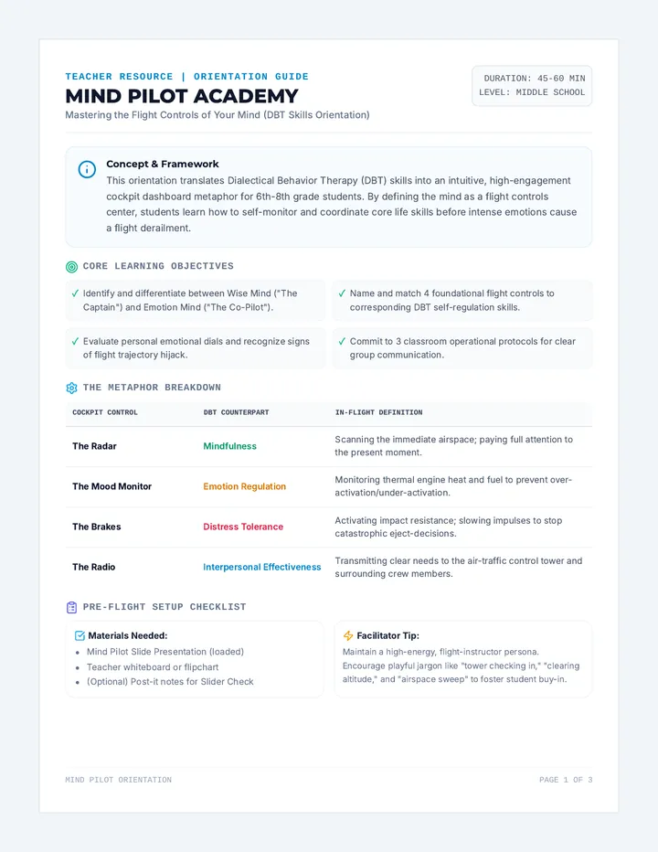 Mind Pilot Teacher Guide