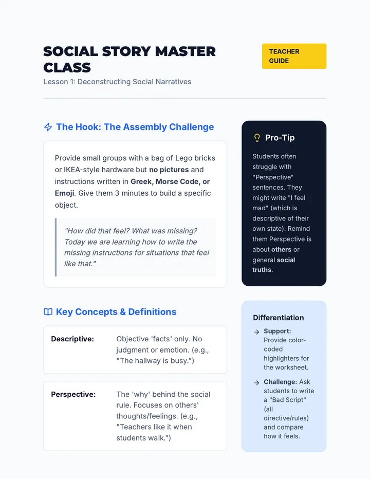 Social Story Master Class Guide