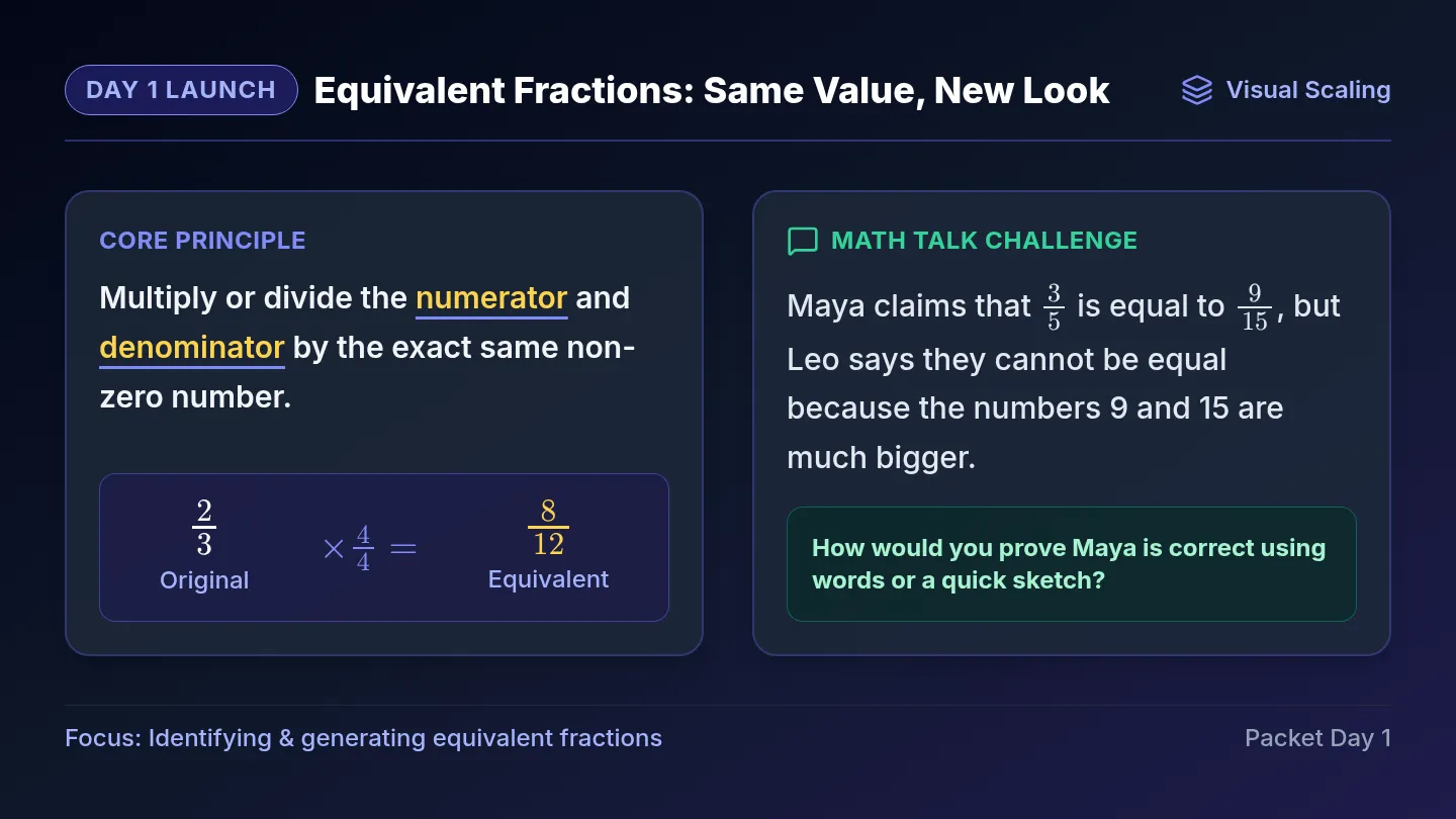 Fraction Decimal Launch Slides