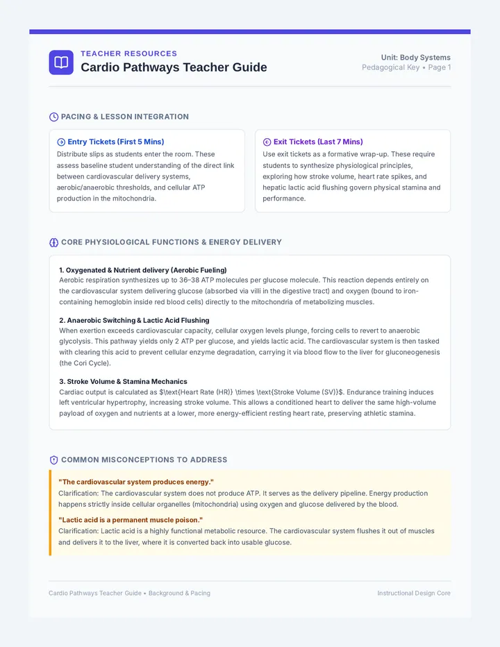 Cardio Pathways Teacher Guide