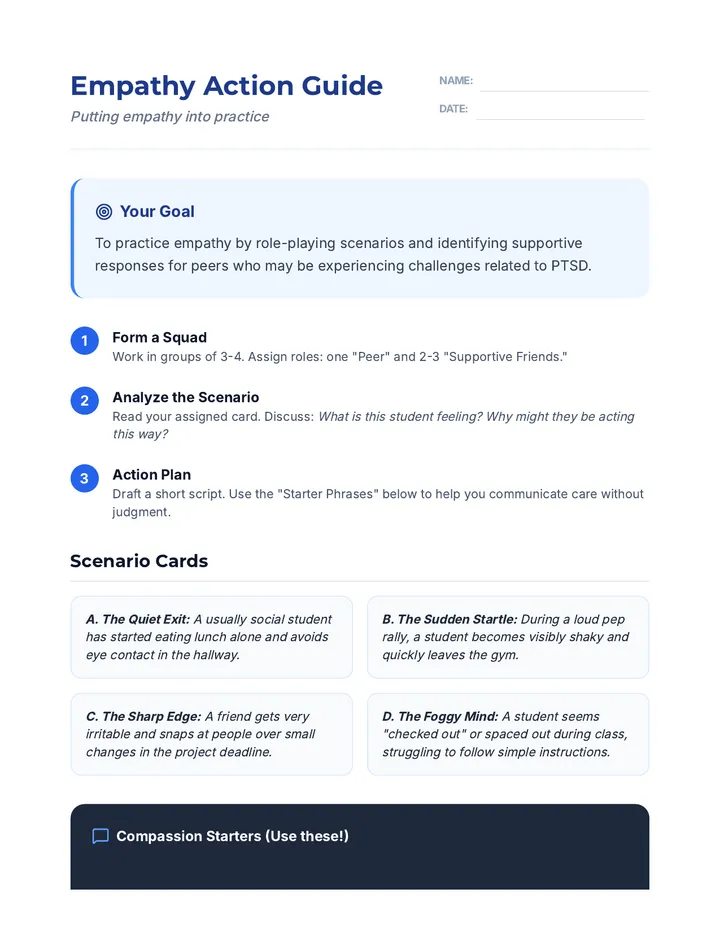 Empathy Action Worksheet