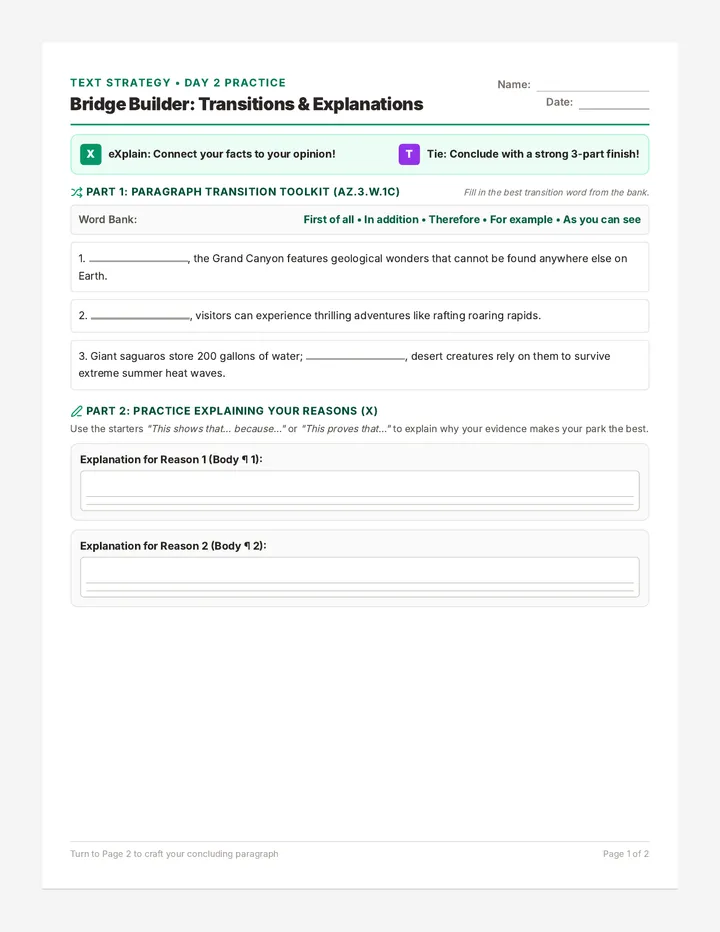 Bridge Builder Worksheet