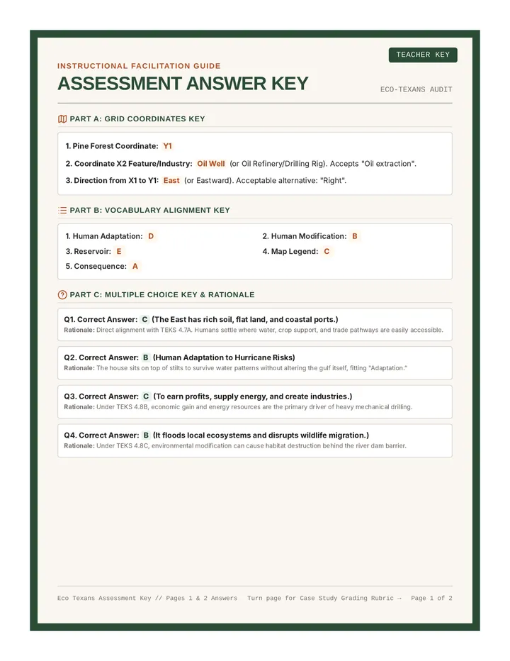 Eco Texans Answer Key