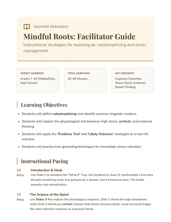 Mindful Roots Teacher Guide