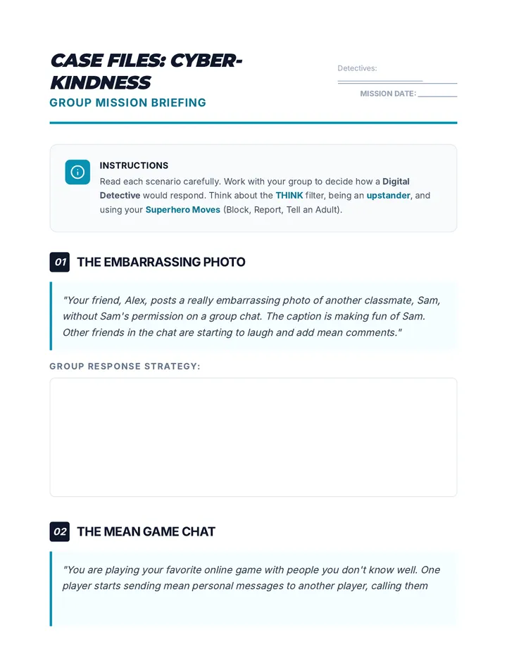 Cyber Kindness Scenarios Activity
