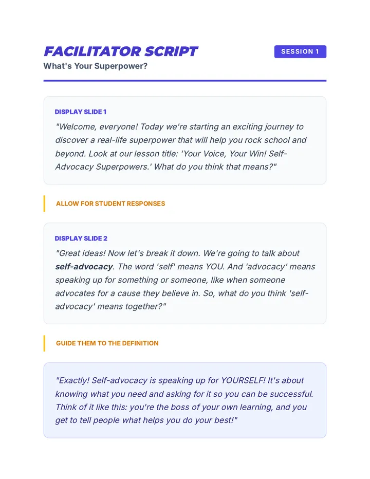 Session 1 Script Superpower Script