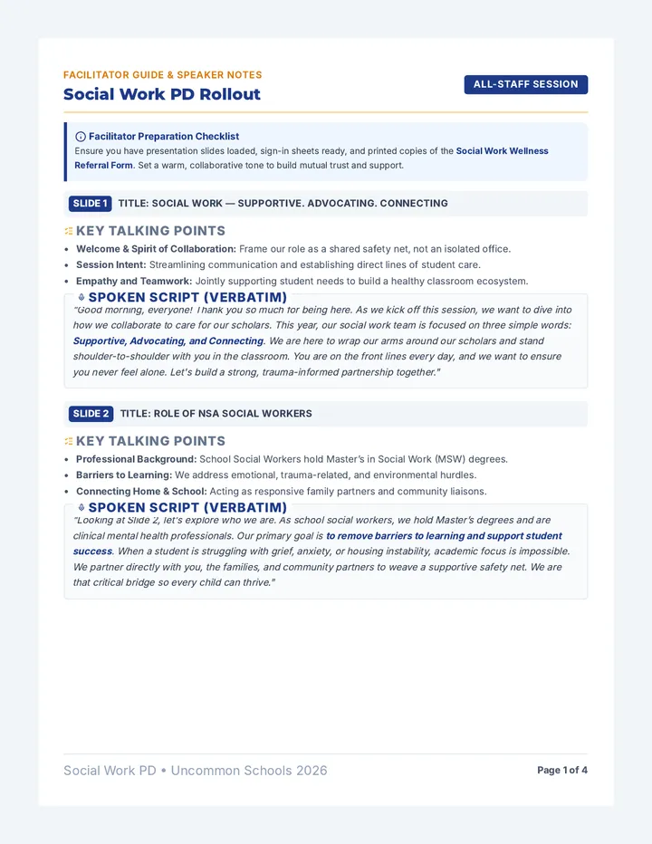 Social Work Speaker Notes