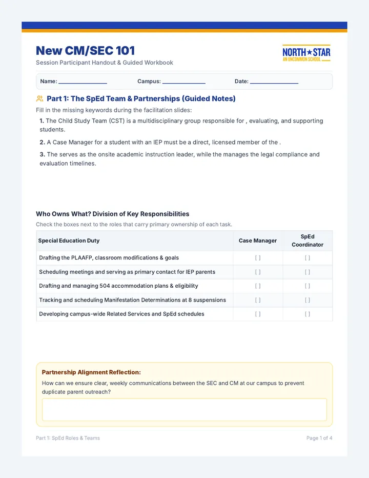 SpEd Synergy Handout