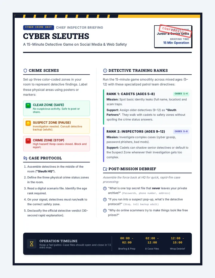 Cyber Sleuths Teacher Guide