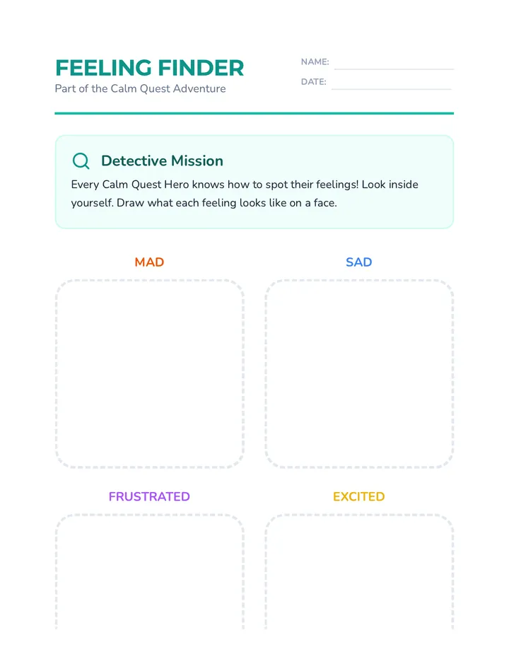 Feeling Finder Worksheet