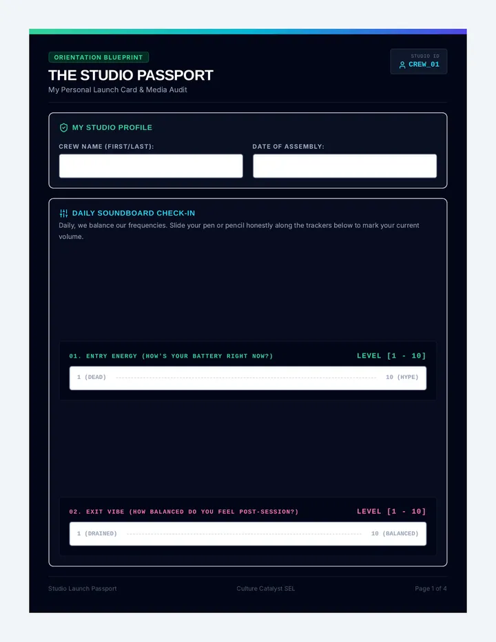 Studio Launch Passport