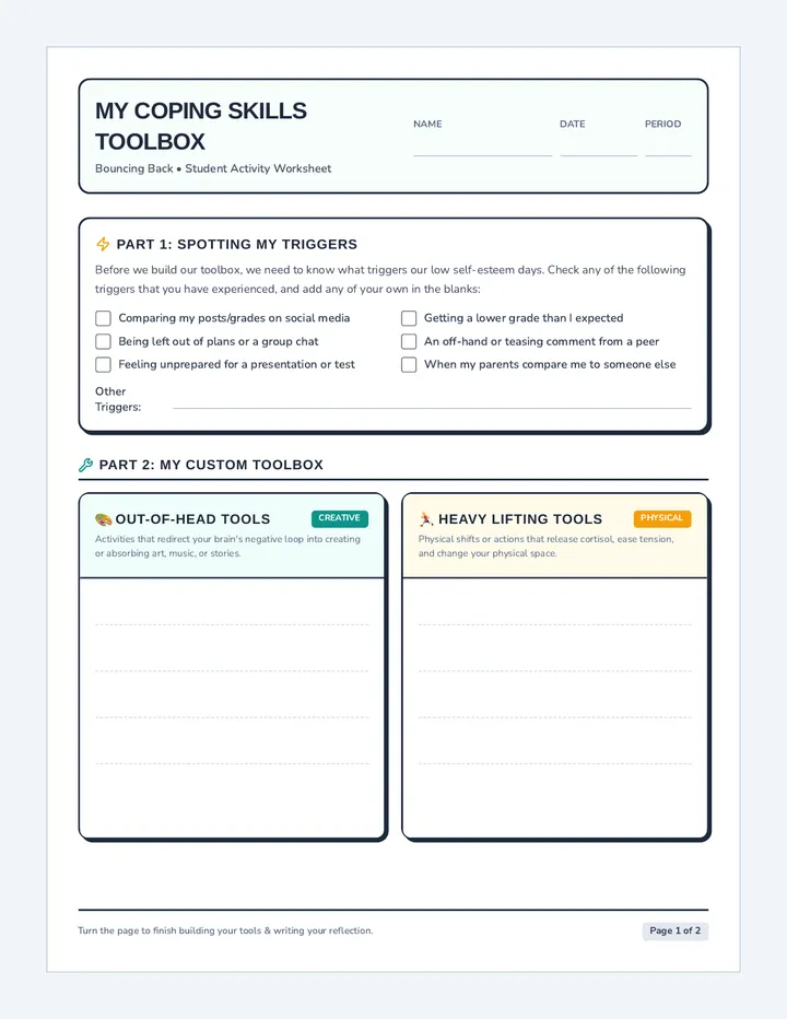 Coping Toolbox Worksheet