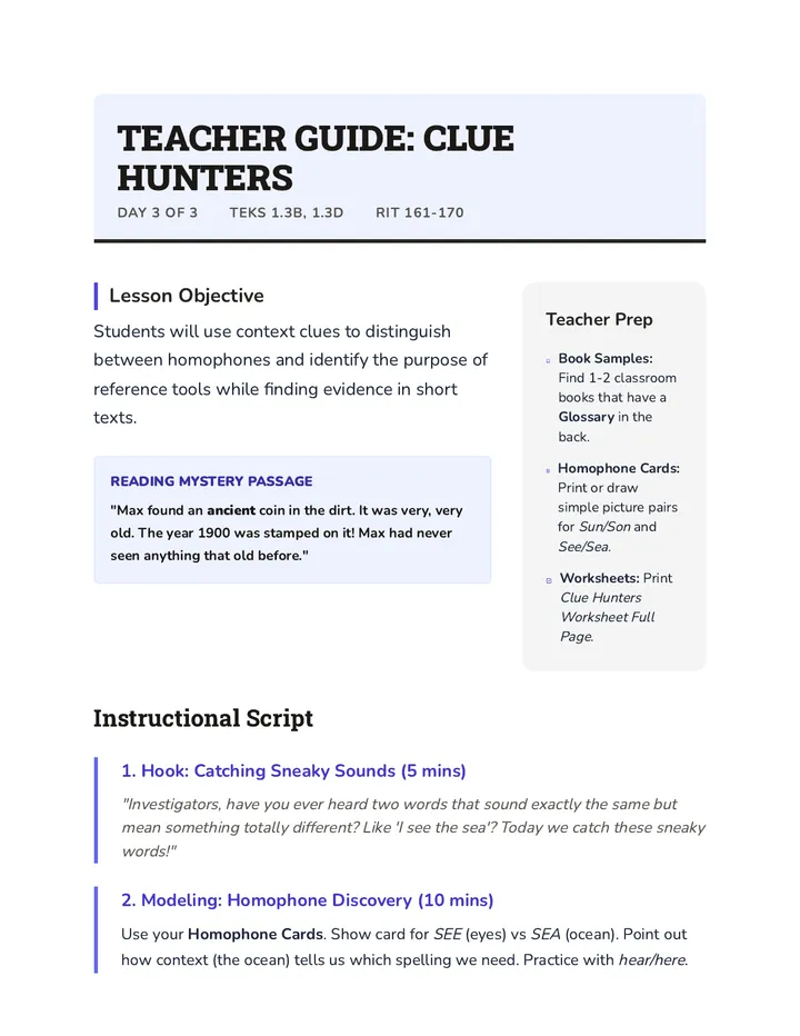 Clue Hunters Guide