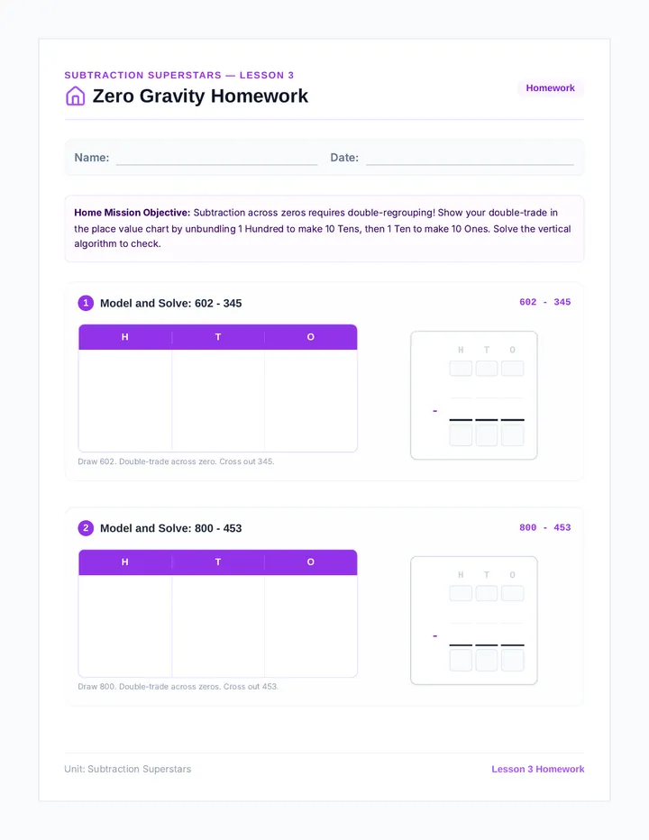 Zero Heroes Homework