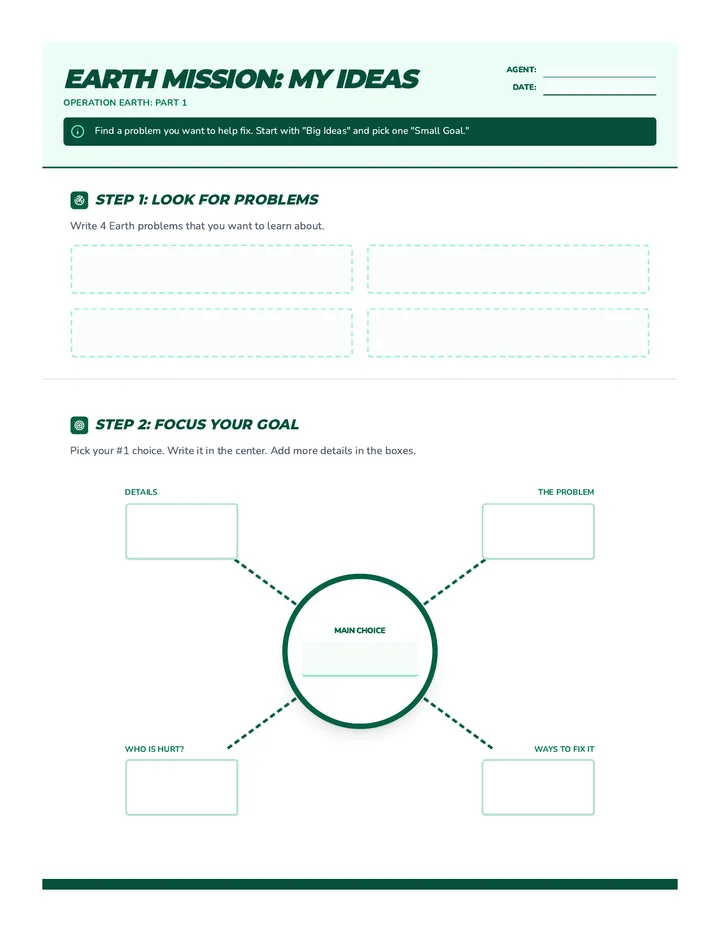 Mission Brainstormer Worksheet