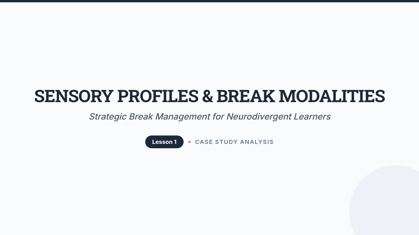 Sensory Profiles Slides