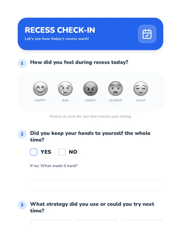 Recess Check In Tool