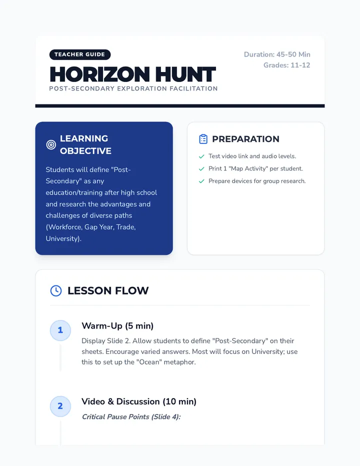 Horizon Hunt Teacher Guide