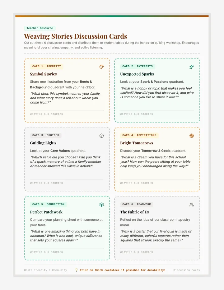 Weaving Stories Discussion Cards
