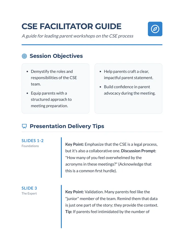 CSE Facilitator Guide