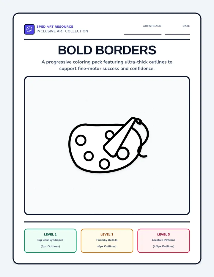 Bold Borders Coloring Pack