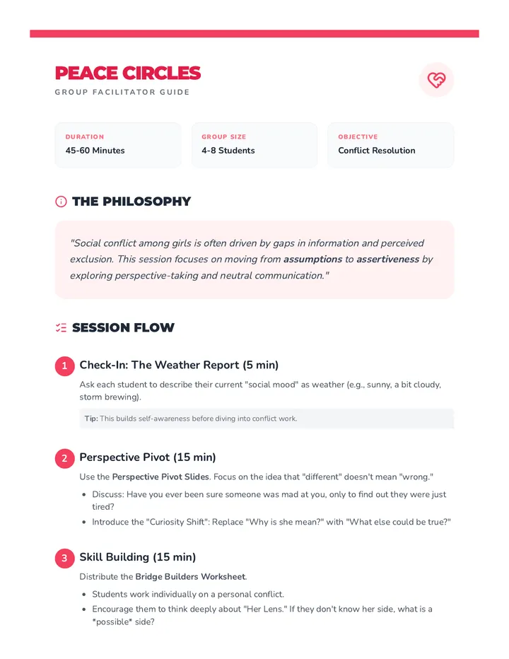 Peace Circles Teacher Guide