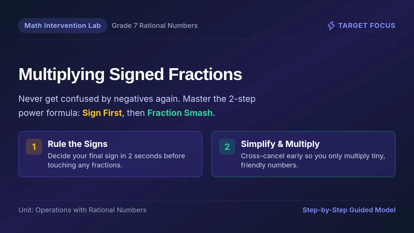 Signed Fraction Smash Slides