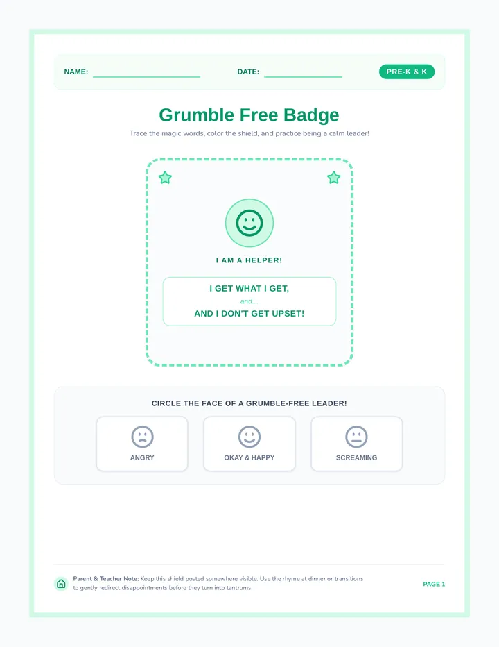 Grumble Free Classroom Activities