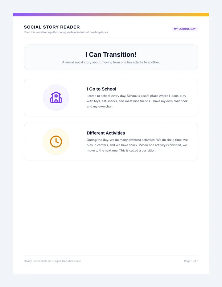 My School Transition Story